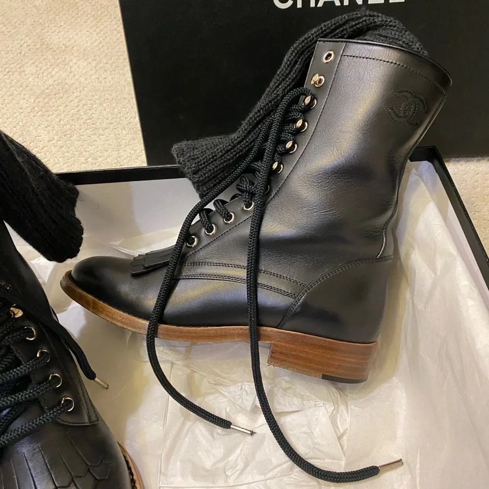 Chanel High Boots Cal/ knits